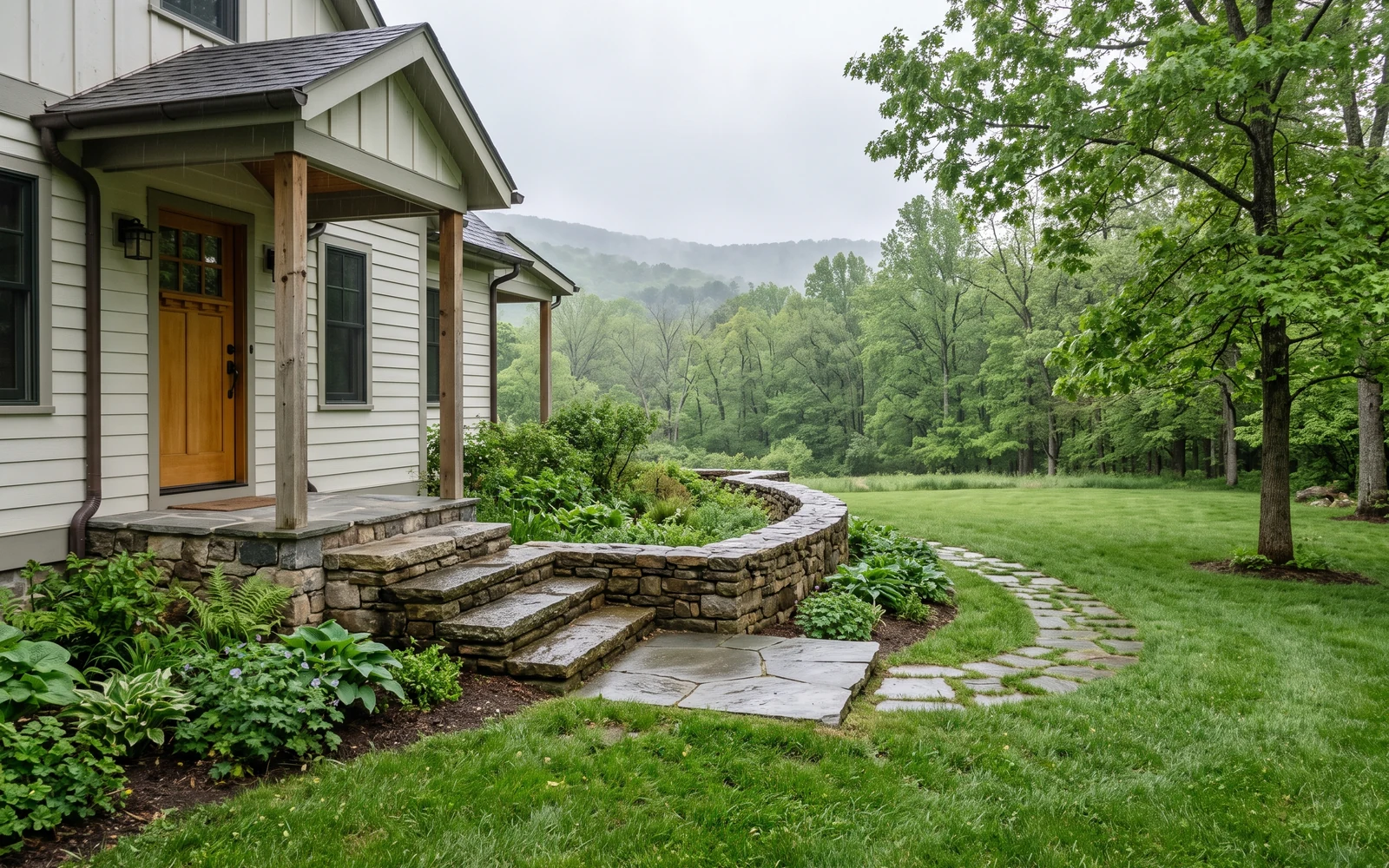 Generated Hollins hardscape planning concept showing the third project-planning emphasis
